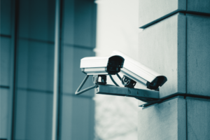 video surveillance on a building